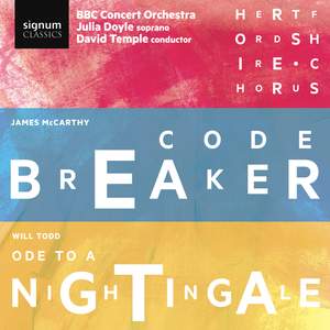 James McCarthy: Codebreaker & Will Todd: Ode to a Nightingale Product Image