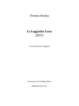 Thomas Simaku: La Leggiadra Luna