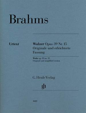 Brahms, J: Waltz op. 39 no. 15