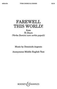 Argento, D: Farewell This World!