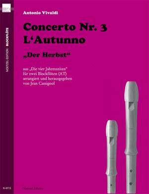 Vivaldi, Antonio: Concerto No. 3 "L'Autunno" (AT Recorder)