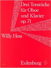 Willy Hess: Drei Tonstücke Für Oboe und Klavier