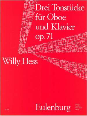 Willy Hess: Drei Tonstücke Für Oboe und Klavier
