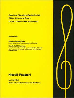 Niccolò Paganini: J Palpiti Op. 13, Thema Mit Variationen
