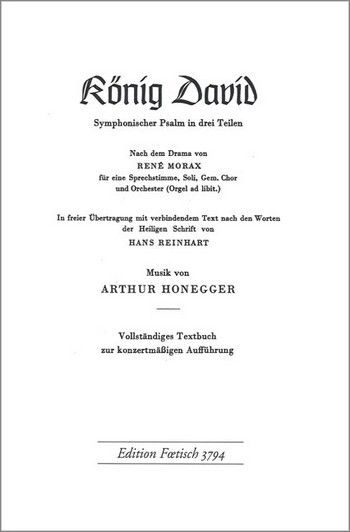 Arthur Honegger: König David