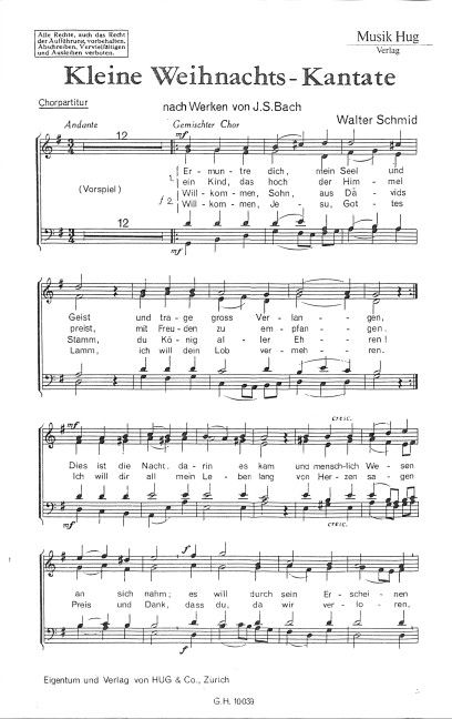 Walter Schmid: Kleine Weihnachtskantate