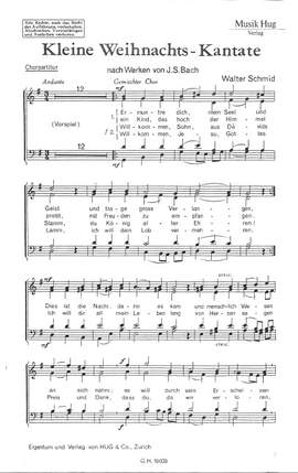 Walter Schmid: Kleine Weihnachtskantate