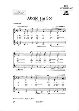 Richard Flury: Abend Am See
