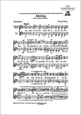 Richard Flury: Abstieg
