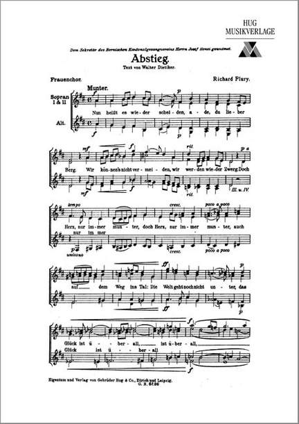 Richard Flury: Abstieg