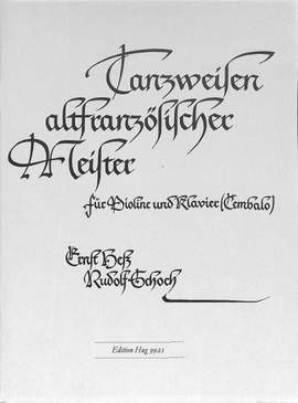 Ernst Hess: Tanzweisen Altfranzösischer Meister