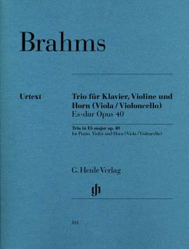 Johannes Brahms: Horn Trio E Flat Major Op. 40 (Score/Parts)