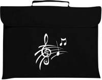 Mapac Music Bag: Treble Clef & Notes (Black)