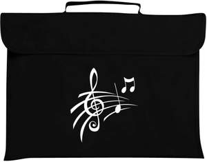 Mapac Music Bag: Treble Clef & Notes (Black)