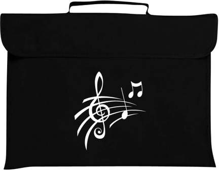 Mapac Music Bag: Treble Clef & Notes (Black)