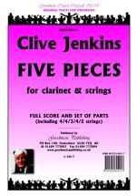 Clive Jenkins: Five Pieces for Clarinet Score
