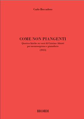 Carlo Boccadoro: Come non piangenti