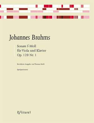 Johannes Brahms: Sonata F Minor, Op. 120,1 For Viola and Piano