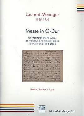 Laurent Menager: Messe G-Dur Op. 20