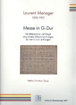 Laurent Menager: Messe G-Dur Op. 20