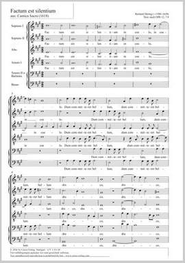 Dering, Richard: Factum est silentium
