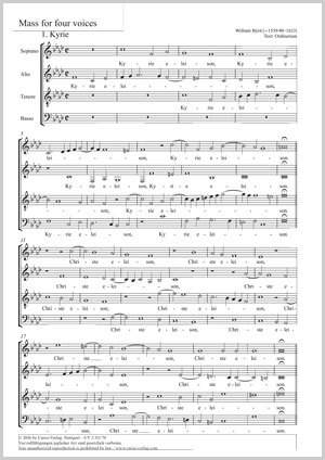 Byrd, William: Mass for four voices
