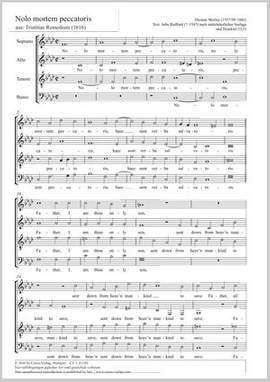 Morley, Thomas: Nolo mortem peccatoris