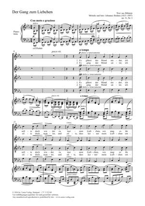 Brahms, Johannes: Der Gang zum Liebchen op. 31, 3