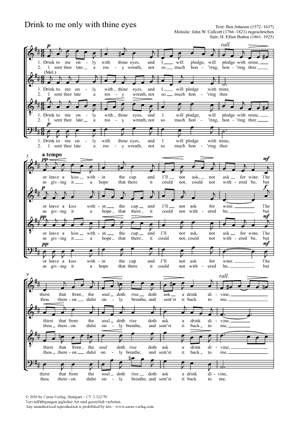 Callcott, John W: Drink to me only with thine eyes