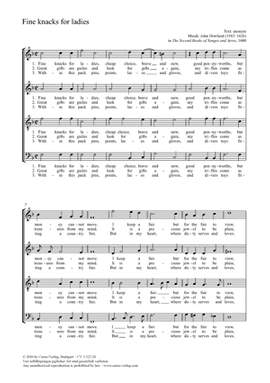 Dowland, John: Fine knacks for ladies
