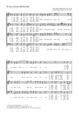 Morley, Thomas: It was a lover and his lass