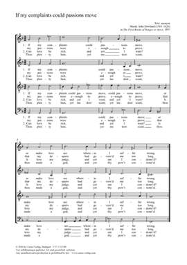 Dowland, John: If my complaints could passions move