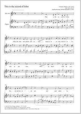 Gibbons, Orlando: This is the record of John