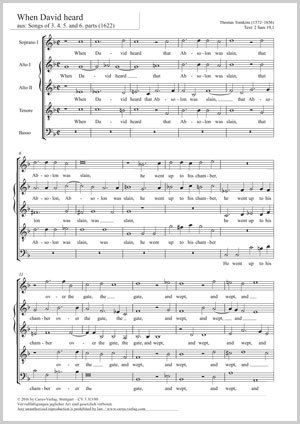 Tomkins, Thomas: When David heard