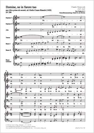 Monteverdi, Claudio: Domine, ne in furore tuo SV 298