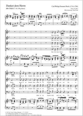 Bach, CPE: Danket dem Herrn BRCPEB Gs 9/1