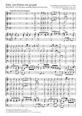 Bach, CPE: Sohn, zum Erlöser mir gesandt BRCPEB Dp 4.5/2