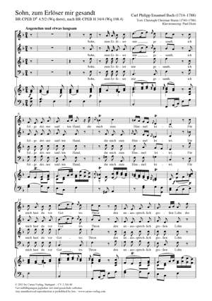 Bach, CPE: Sohn, zum Erlöser mir gesandt BRCPEB Dp 4.5/2