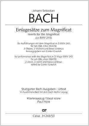 Bach, JS: Einlagesätze zum Magnificat aus BWV243a