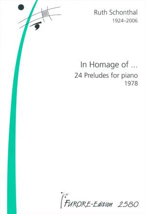 Ruth E. Schonthal: In Homage Of ...