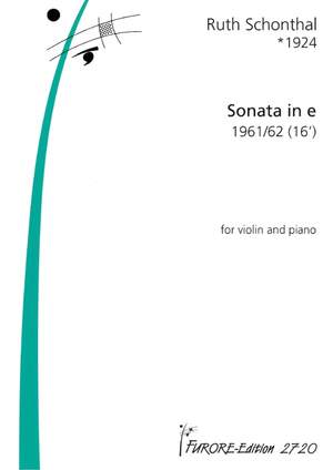 Ruth E. Schonthal: Sonata In E