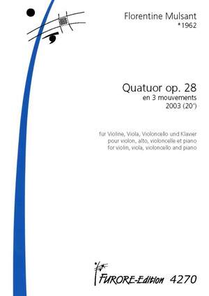 Florentine Mulsant: Quatour Avec Piano Op. 28