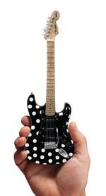 Fender Stratocaster - Black - Polka Dots Product Image