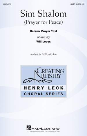Will Lopes: Sim Shalom (Prayer for Peace)