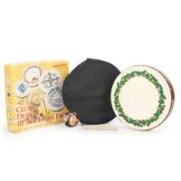 Percussion Plus bodhran 18" Shamrock design with bag, tipper and DVD