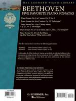 Beethoven - Five Favorite Piano Sonatas Product Image