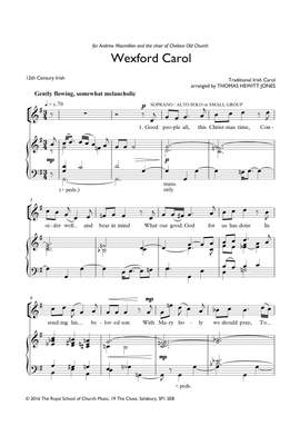 Hewitt Jones, Thomas: Wexford Carol