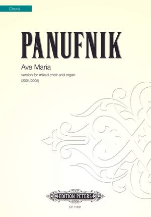 Panufnik, Roxanna: Ave Maria (SATB & Organ) vocal score
