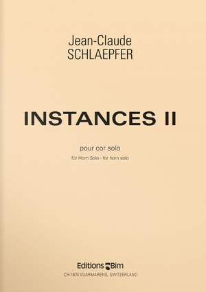 Jean-Claude Schlaepfer: Instances II