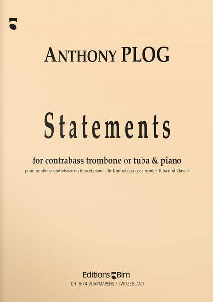Anthony Plog: Statements